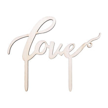 将图片加载到图库查看器，1Pcs Hollow Letter Love Just Married Mr &amp; Mrs Cake Topper Mr and Mrs Cake Toppers Wooden Wedding Cake Topper Party Cake Decoration Mr And Mrs Cake Topper Bride and Groom Wooden Wedding Cake Topper For Wedding Party Supplies
