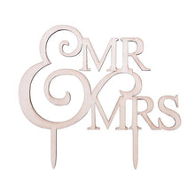 将图片加载到图库查看器，1Pcs Hollow Letter Love Just Married Mr &amp; Mrs Cake Topper Mr and Mrs Cake Toppers Wooden Wedding Cake Topper Party Cake Decoration Mr And Mrs Cake Topper Bride and Groom Wooden Wedding Cake Topper For Wedding Party Supplies
