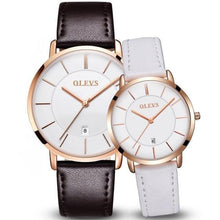 将图片加载到图库查看器，Couple Watches Popular Casual Quartz Women Men Watch Clock Boys Girls Ultra Thin Leather Wristwatch Minimalist Analog Quartz Ultra Thin Watches Leather Strap Fashion Casual Date Watch Waterproof Wrist Watch
