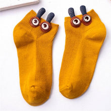 将图片加载到图库查看器，New Fashion Spring Summer Cute Cartoon 3D Big Eyes 3D Rabbit Eared Short Tube Socks Novelty Funny Soft Cotton Ankle Socks For Men And Women
