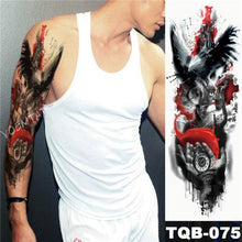 Load image into Gallery viewer, Large Tattoo Sleeve Arm Waterproof Temporary Sticker Tiger Fox For Arm Luxury Colorful Design
