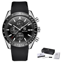 Load image into Gallery viewer, Men Top Luxury Full Steel Business Quartz Watch Men's Casual Waterproof Analog Chronograph Sports Stainless Steel Strap Watches
