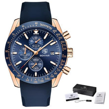 Load image into Gallery viewer, Men Top Luxury Full Steel Business Quartz Watch Men's Casual Waterproof Analog Chronograph Sports Stainless Steel Strap Watches
