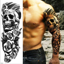 Load image into Gallery viewer, Luxury Black Temporary Tattoo Waterproof Big Lion Tattoo For Body Arm Legs Modern Large Design
