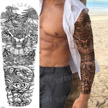 Load image into Gallery viewer, Luxury Black Temporary Tattoo Waterproof Big Lion Tattoo For Body Arm Legs Modern Large Design
