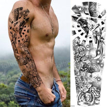 Load image into Gallery viewer, Luxury Black Temporary Tattoo Waterproof Big Lion Tattoo For Body Arm Legs Modern Large Design

