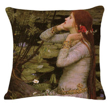 Load image into Gallery viewer, Art Renaissance Print Cushion Cover Throw Pillow Cover Home Decorative Cushion Case Beautiful Painting Art Pillow Case Home Decorative Sofa Car Chair Throw Pillow Case 45x45CM
