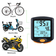 Load image into Gallery viewer, Bike Speed Meter Digital Bike Computer Multifunction Waterproof Sports Sensors Bicycle Computer Speedometer Waterproof 4 Line Display Odometer Cycling Multi Function Design
