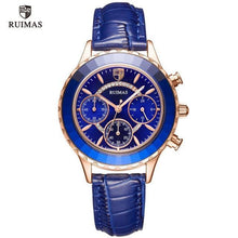 将图片加载到图库查看器，Luxury Green Business Women Watches Quartz Fashion Leather Strap Waterproof Multifunctional Wristwatch For Women
