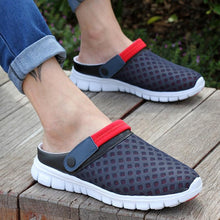 Load image into Gallery viewer, Summer Shoes Men Sandals Colorful Couples Beach Slippers Clogs Mens Breathable Summer Beach Slippers Lightweight Mesh Sandals Outdoor Walking Shoes
