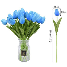 Load image into Gallery viewer, 10PCS PU Fake Tulips Real Touch beautiful and Eligant Flower Real Touch Bouquet For Wedding Decoration Flowers Home Garden Decor
