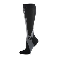 将图片加载到图库查看器，Compression Socks Nylon Medical Nursing Stockings Specializes Outdoor Cycling Sport Socks Men,20-30mmhg Run Nurse Socks for Edema Diabetic Varicose Veins Fast-drying Breathable Adult Sports Socks
