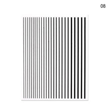 将图片加载到图库查看器，Nail Strip Stickers Black Gold Rose Gold Silver Metal Strip Tape Nail Art Adhesive Foil Tips Nail Sticker Decals Metallic Curve Strip Line Nail Decal Self-Adhesive 3D Wave Design Decoration for Women Girls Tape Nail Art Stickers Decal Decoration
