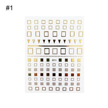 将图片加载到图库查看器，Nail Strip Stickers Black Gold Rose Gold Silver Metal Strip Tape Nail Art Adhesive Foil Tips Nail Sticker Decals Metallic Curve Strip Line Nail Decal Self-Adhesive 3D Wave Design Decoration for Women Girls Tape Nail Art Stickers Decal Decoration
