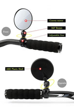 将图片加载到图库查看器，1Pc Bicycle Rearview Handlebar Mirrors Cycling Rear View Bike Silicone Handle Rearview Mirror Bike Mirrors Adjustable Bicycle Cycling Rear View Mirror For Handlebar
