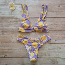 将图片加载到图库查看器，Summer Bikini Stylish Swimwear Women Halter Push Up Bikini Women's  Neck Triangle Bikini Set Leopard Print Two Piece Swimsuits Set Swimsuit Female Lemon Print Bandage Bathing Suit
