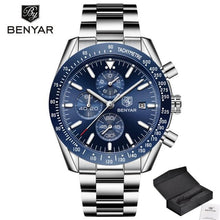 将图片加载到图库查看器，2021 Blue Men Watch Luxury Design Watches Silicone Band Male Wrist Watches Men's Chronograph Round Watch
