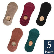 Load image into Gallery viewer, Women's Cute Cotton Invisible No Show Non-Slip Summer Candy Solid Color Silicone Short Socks Fashion Thin Ankle Boat Socks
