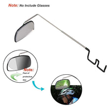 Load image into Gallery viewer, Bike Aluminum Bicycle Cycling Horse Riding Glass Mirror 360 Adjustment Rear View Mount Mirror Helmet Eyeglass Rear View Bicycle Eyeglass Mirror Biking Cycling Helmet Mount Rear View Mirror Adjustable Angle Aluminum Alloy Riding Mirror Accessories
