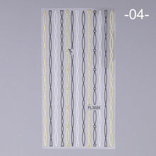 将图片加载到图库查看器，Nail Strip Stickers Black Gold Rose Gold Silver Metal Strip Tape Nail Art Adhesive Foil Tips Nail Sticker Decals Metallic Curve Strip Line Nail Decal Self-Adhesive 3D Wave Design Decoration for Women Girls Tape Nail Art Stickers Decal Decoration

