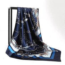 Load image into Gallery viewer, Luxury Long Soft Square Silk Scarves Lightweight Elegant Satin Silk Soft Head Wrap Escharpe Hijab Scarf Muslim Female Silky Shawls Wrap Hair Head Scarves Bandanna For  Women 90*90cm
