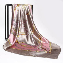 Load image into Gallery viewer, Luxury Long Soft Square Silk Scarves Lightweight Elegant Satin Silk Soft Head Wrap Escharpe Hijab Scarf Muslim Female Silky Shawls Wrap Hair Head Scarves Bandanna For  Women 90*90cm
