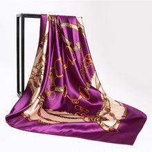 Load image into Gallery viewer, Luxury Long Soft Square Silk Scarves Lightweight Elegant Satin Silk Soft Head Wrap Escharpe Hijab Scarf Muslim Female Silky Shawls Wrap Hair Head Scarves Bandanna For  Women 90*90cm

