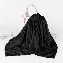 Load image into Gallery viewer, Luxury Long Soft Square Silk Scarves Lightweight Elegant Satin Silk Soft Head Wrap Escharpe Hijab Scarf Muslim Female Silky Shawls Wrap Hair Head Scarves Bandanna For  Women 90*90cm
