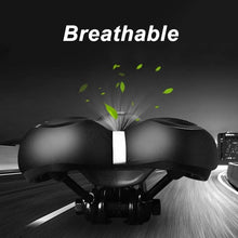 Load image into Gallery viewer, Breathable Silicone Cushion Seat PU Leather Surface Silica Filled Gel Comfortable Shockproof Bicycle Saddle Padded Professional Waterproof Road Bike Saddle For Men
