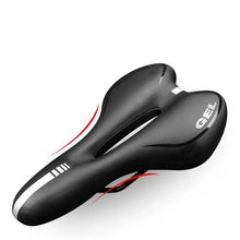 Load image into Gallery viewer, Breathable Silicone Cushion Seat PU Leather Surface Silica Filled Gel Comfortable Shockproof Bicycle Saddle Padded Professional Waterproof Road Bike Saddle For Men
