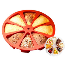 将图片加载到图库查看器，8 Cavity Silicone Cake Mold Baking Pastry Scone Pans Tools Cake Mould Oven Bread Pizza Bakeware Cake Mould Baking Molds Triangle Silicone Cake Mold Soap Mould Pizza Slices Scone Baking

