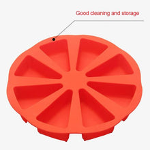 将图片加载到图库查看器，8 Cavity Silicone Cake Mold Baking Pastry Scone Pans Tools Cake Mould Oven Bread Pizza Bakeware Cake Mould Baking Molds Triangle Silicone Cake Mold Soap Mould Pizza Slices Scone Baking
