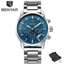 Load image into Gallery viewer, New Luxury Men Watches Chronograph Sports Watches Waterproof Casual Sport Leather Strap Quartz Men's Wrist Watch
