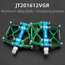将图片加载到图库查看器，Road Bike Pedals Aluminum Alloy Anti-slip Bicycle Pedals Hollow-Carved Design Pedals Bicycle Accessories Mountain Bike Pedals Flat Bicycle Pedals Platform Cycling Sealed Bearing Aluminum Pedals For Mountain Bike
