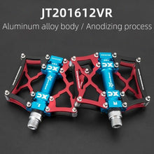 将图片加载到图库查看器，Road Bike Pedals Aluminum Alloy Anti-slip Bicycle Pedals Hollow-Carved Design Pedals Bicycle Accessories Mountain Bike Pedals Flat Bicycle Pedals Platform Cycling Sealed Bearing Aluminum Pedals For Mountain Bike
