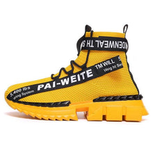 Load image into Gallery viewer, Fashion Flying Woven Sock Mens High Top Sneakers Men Non-slip Shoes Casual Shoes Running Modern Shoes Non Slip Athletic Tennis Walking Type Sneakers Hip Hop Style
