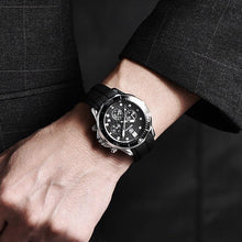 将图片加载到图库查看器，Black Multifunctional Sport Men Watches Luxury Quartz Watches Fashion Chronograph Stylish Elegant Comfortable Watch For Men

