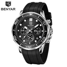 将图片加载到图库查看器，Black Multifunctional Sport Men Watches Luxury Quartz Watches Fashion Chronograph Stylish Elegant Comfortable Watch For Men
