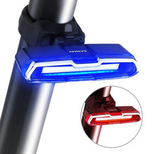 Load image into Gallery viewer, Bike Tail Light Ultra Bright Bike Light USB Rechargeable LED Bicycle Rear Light 5 Light Mode Headlights With Red + Blue Ultra Bright Bike Light USB Rechargeable LED Bicycle Rear Light Waterproof Helmet Light
