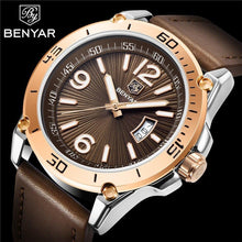 Load image into Gallery viewer, Top Luxury Fashion Mens Watches Quartz Casual Leather Design Sport Analog Waterproof Classic Wrist Watch
