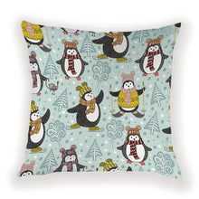 将图片加载到图库查看器，New Year Christmas Decorations Pillows Cover Christmas Décor for Home Christmas Tree Snowflake Snowman Reindeer Home Decor Throw Pillow Case Cushion Cover Santa Merry Christmas Gift Xmas 45x45cm
