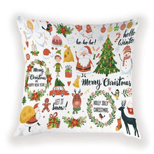 将图片加载到图库查看器，New Year Christmas Decorations Pillows Cover Christmas Décor for Home Christmas Tree Snowflake Snowman Reindeer Home Decor Throw Pillow Case Cushion Cover Santa Merry Christmas Gift Xmas 45x45cm
