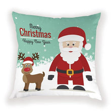 将图片加载到图库查看器，New Year Christmas Decorations Pillows Cover Christmas Décor for Home Christmas Tree Snowflake Snowman Reindeer Home Decor Throw Pillow Case Cushion Cover Santa Merry Christmas Gift Xmas 45x45cm
