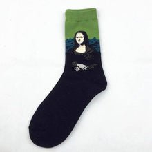 将图片加载到图库查看器，Classic Autumn Winter Retro Personality Art Van Gogh Mural World Famous Oil Painting Female Sock For Men And Women
