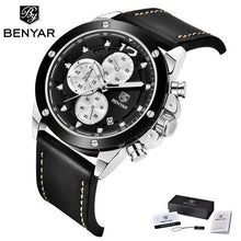 Load image into Gallery viewer, Multifunction Brown Luxury New Men's Watches Quartz Sport Chronograph Elegant Leather Bracelet Men Wrist Watch
