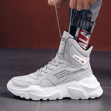 将图片加载到图库查看器，Men Winter Autumn Warm Modern High Tops Shoes Rubber Sole Running Sport Shoes High Quality Mesh Walking Jogging Non Slip Athletic Mens Sneakers
