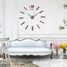Load image into Gallery viewer, Wall Clock Watch Clocks 3D Frameless Wall Clock Large Stickers Wall Decoration for Living Room Bedroom 3D Acrylic Mirror Stickers Living Room Quartz Needle Europe
