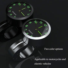Load image into Gallery viewer, 7/8" Universal Motorcycle Handlebar Watch Bike Hand Grip Bar Mount Dial Clock Motorcycle Handlebar Watch  Mount Clock Glow Mount Clock Dial Watch Fit  Waterproof For Scooter Bicycle Motor ATV
