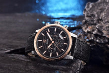 Load image into Gallery viewer, New Luxury Men Watches Chronograph Sports Watches Waterproof Casual Sport Leather Strap Quartz Men's Wrist Watch
