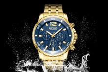 Load image into Gallery viewer, Luxury Men's Gold Business Watches Quartz Analogue Wristwatch Stainless Steel Waterproof Luminous Watch

